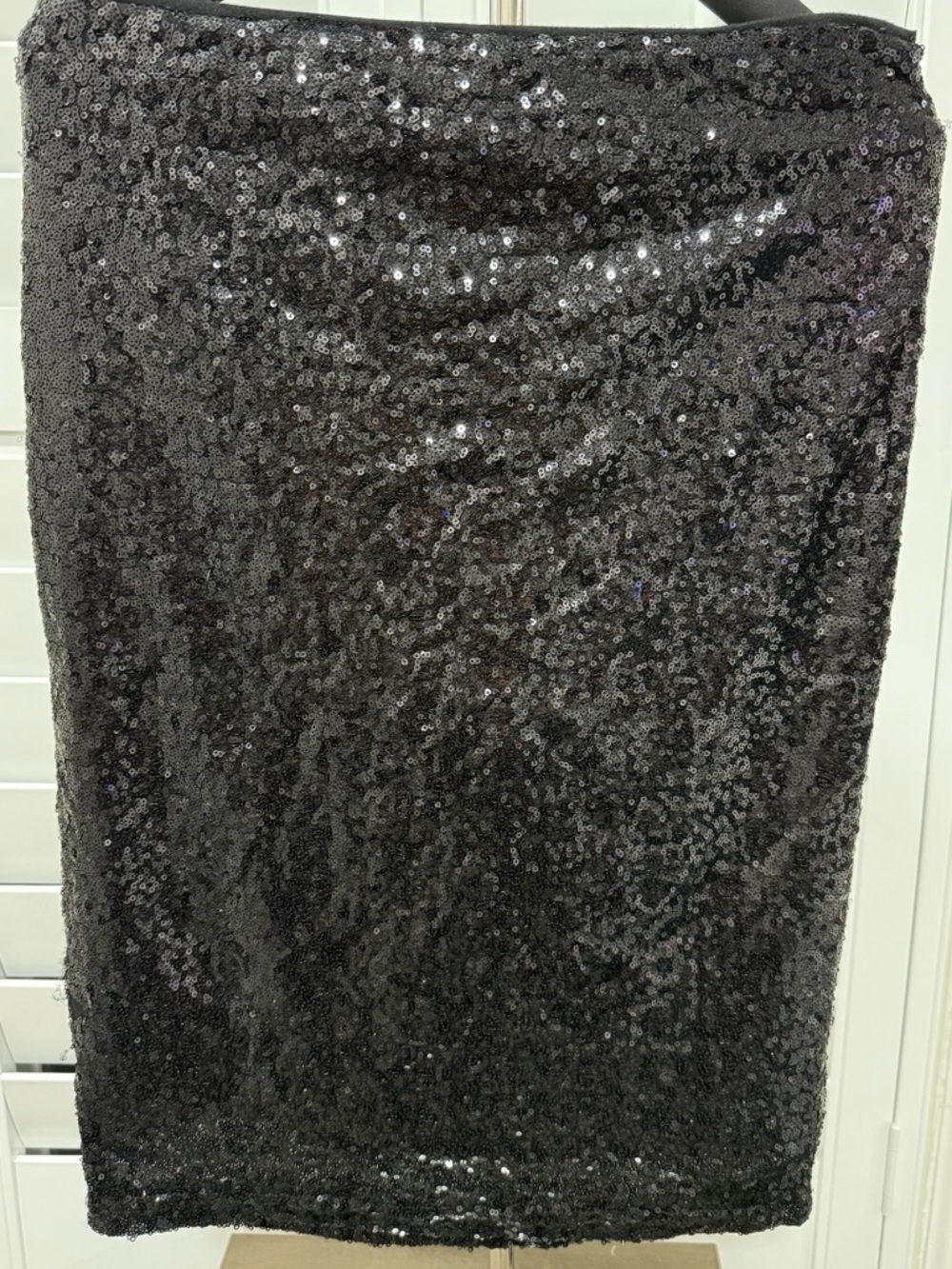 Sequin Pencil Skirt - Black